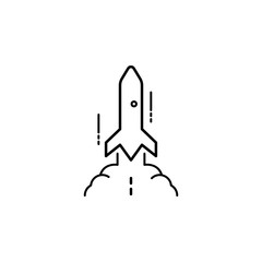 Poster - rocket icon. Element of speed for mobile concept and web apps illustration. Thin line icon for website design and development, app development. Premium icon