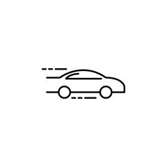 Poster - car at speed icon. Element of speed for mobile concept and web apps illustration. Thin line icon for website design and development, app development. Premium icon