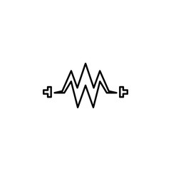 Poster - electricity icon. Element of speed for mobile concept and web apps illustration. Thin line icon for website design and development, app development. Premium icon