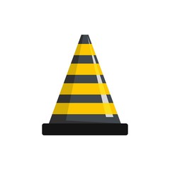 Sticker - Transportation cone icon. Flat illustration of transportation cone cone vector icon for web