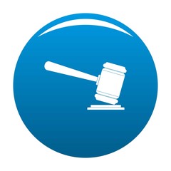 Poster - Judge gavel icon. Simple illustration of judge gavel vector icon for any design blue