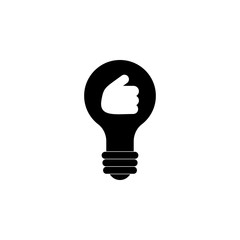 Poster - light bulb and hand icon. Element of art and painting for mobile concept and web apps. Detailed light bulb and hand icon can be used for web and mobile. Premium icon