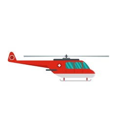 Poster - Helicopter icon. Flat illustration of helicopter vector icon for web