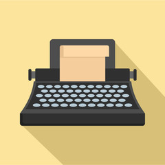 Poster - black classic typewriter icon. flat illustration of black classic typewriter vector icon for web des