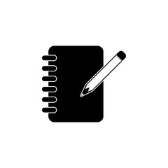 Poster - notepad and pencil icon. Element of art and painting for mobile concept and web apps. Detailed notepad and pencil icon can be used for web and mobile. Premium icon