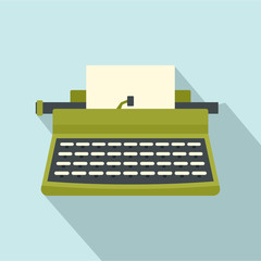 Poster - retro typewriter icon. flat illustration of retro typewriter vector icon for web design