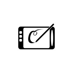 Poster - draw on a tablet icon. Element of art and painting for mobile concept and web apps. Detailed draw on a tablet icon can be used for web and mobile. Premium icon