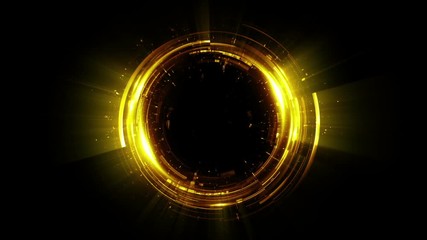 Wall Mural - abstract neon background. luminous swirling. glowing spiral cover. black elegant. halo around. power