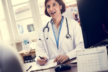 Patient is meeting a doctor