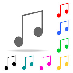 Poster - musical note icons. Elements of human web colored icons. Premium quality graphic design icon. Simple icon for websites, web design, mobile app, info graphics
