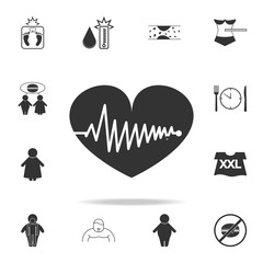 Poster - palpitation  icon. Detailed set of obesity icons. Premium graphic design. One of the collection icons for websites, web design, mobile app