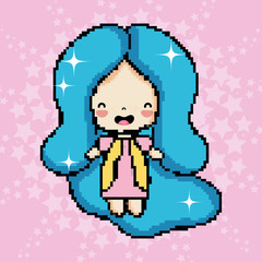 Sticker - Pixel art cute girl