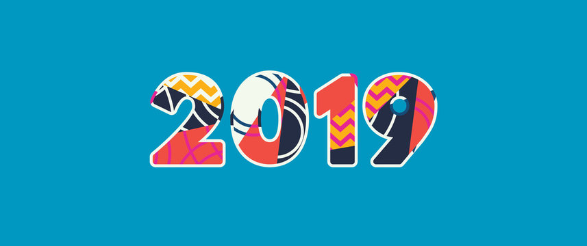 2019 Concept Word Art Illustration