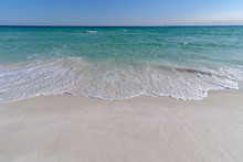 Gulf Of Mexico Emerald Green And Blue Water Washing On Shore In Waves