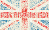 Fototapeta  - Grunge Flag of Great Britain, United Kingdom flag. with grunge texture.Vector.