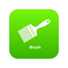 Wall Mural - Brush icon green vector
