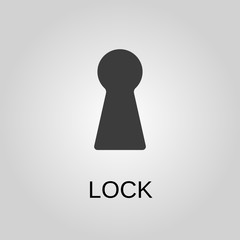 Poster - Lock icon. Lock symbol. Flat design. Stock - Vector illustration