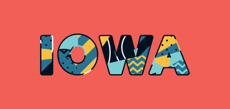 Iowa Concept Word Art Illustration