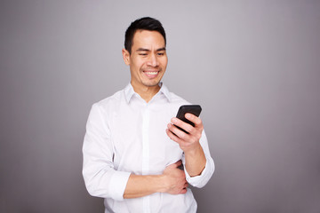 Wall Mural - Handsome mature man with mobile phone