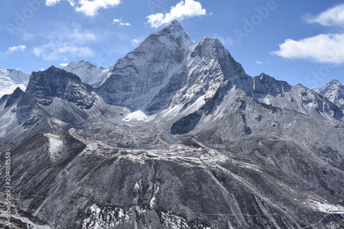 Ama Dablam Base photographed from Nangkartshang, Nepal Poster