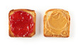 toasted bread with peanut butter and jam