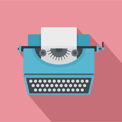 Poster - vintage typewriter icon. flat illustration of vintage typewriter vector icon for web design