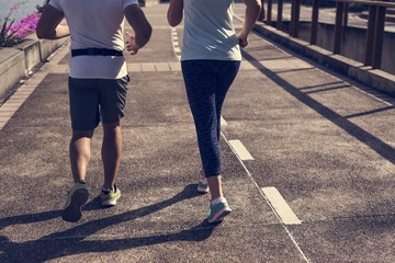 People jogging at park