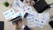 © motortion - Analysts studying opinion poll statistics, preparing election campaign strategy