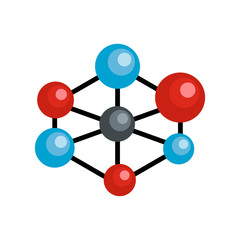 Poster - Molecular lattice icon. Flat illustration of molecular lattice vector icon for web