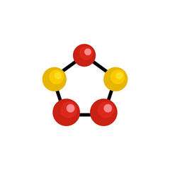 Poster - Hexagonal lattice icon. Flat illustration of hexagonal lattice vector icon for web