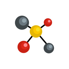 Poster - Atom lattice icon. Flat illustration of atom lattice vector icon for web