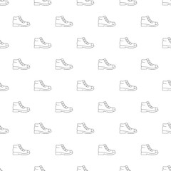 Poster - hiking boots pattern vector seamless repeating for any web design