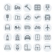 © djvectors - Modern Simple Set of transports, industry, furniture Vector outline Icons. Contains such Icons as bedroom,  cosmetics,  bicycle, bike,  tool and more on white background. Fully Editable. Pixel Perfect