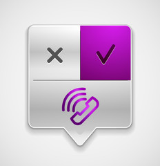 Wall Mural - Vector phone support web button