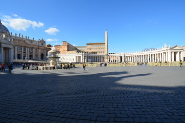 Wall Mural -  Saint Peter's Square; Saint Peter's Basilica; sky; town square; landmark; town