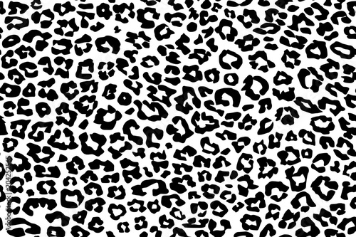 Fototapeta leopard pattern texture repeating seamless white black