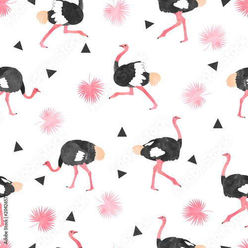 Seamless trendy pattern wit...
