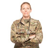 © Straight8Stock - Female Army doctor in uniform looking serious.