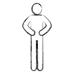 Poster - figure human silhouette avatar vector illustration design