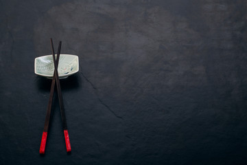 Chop stick on dark