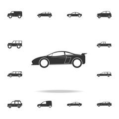 Canvas Print - sports car icon. Detailed set of cars icons. Premium graphic design. One of the collection icons for websites, web design, mobile app