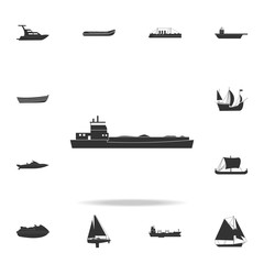 Poster - barge ship icon. Detailed set of water transport icons. Premium graphic design. One of the collection icons for websites, web design, mobile app