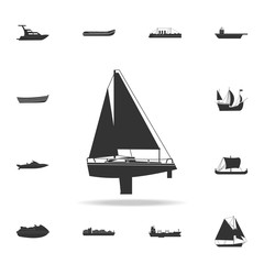 Poster - sailing yacht icon. Detailed set of water transport icons. Premium graphic design. One of the collection icons for websites, web design, mobile app