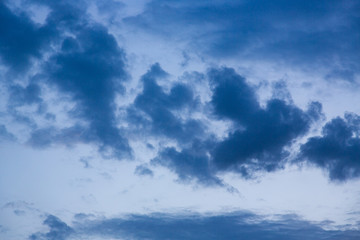 Wall Mural - evening dark blue clouds. background.