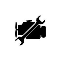 Poster - engine repair illustration. Element of car repair for mobile concept and web apps. Detailed engine repair icon can be used for web and mobile. Premium icon