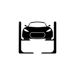 Poster - car on a lift illustration. Element of car repair for mobile concept and web apps. Detailed car on a lift icon can be used for web and mobile. Premium icon
