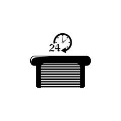 Poster - 24 hours car service illustration. Element of car repair for mobile concept and web apps. Detailed 24 hours car service icon can be used for web and mobile. Premium icon