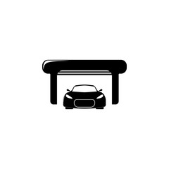 Poster - car in the garage illustration. Element of car repair for mobile concept and web apps. Detailed car in the garage icon can be used for web and mobile. Premium icon