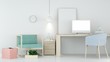 © Jitakorn - The interior relax space 3d rendering and white background minimal japanese