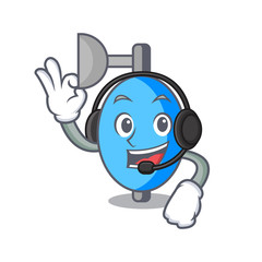 Poster - With headphone ambu bag mascot cartoon